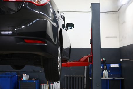 car in repair shop