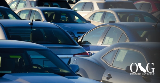 Car lot full of cars